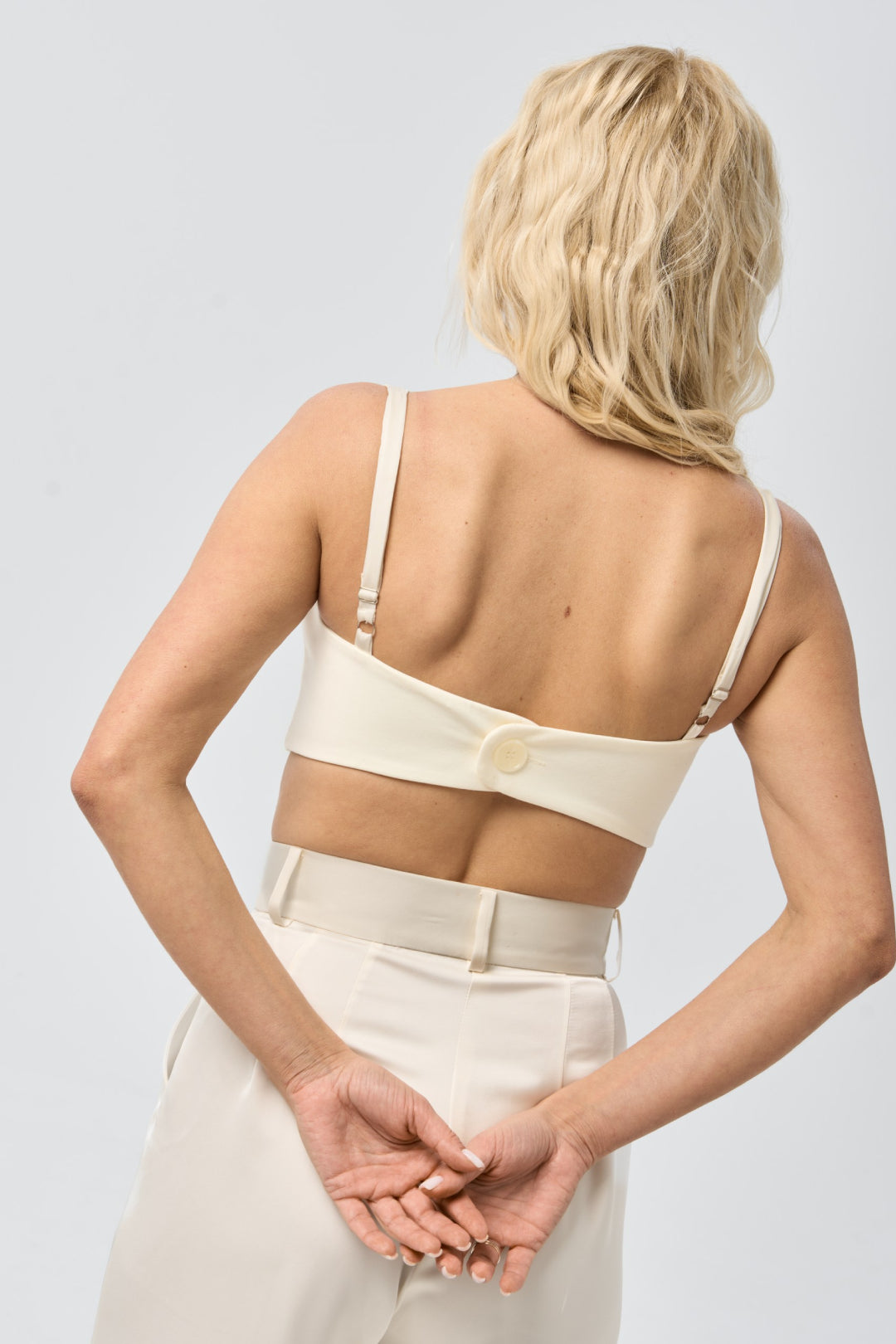 Structured strap top — ivory veil