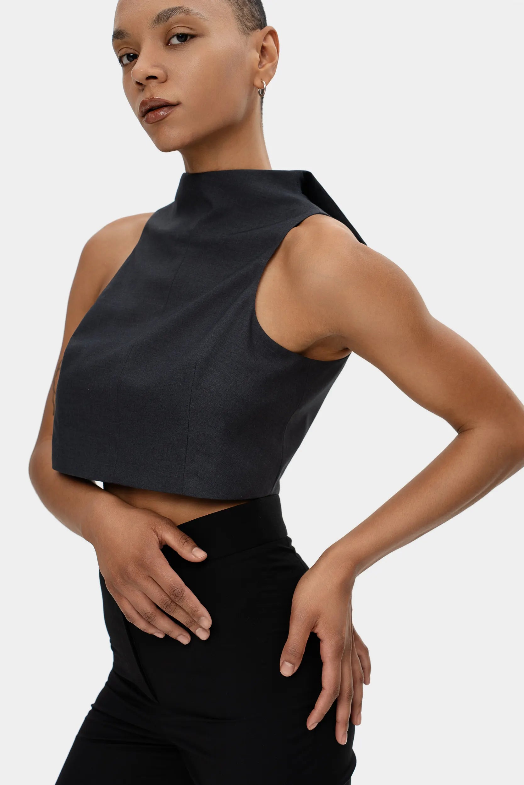 Open-Back Vest — Urban Fog