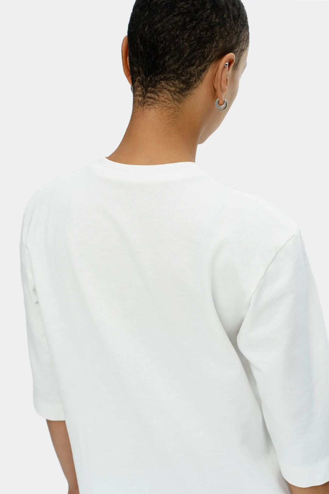 Oversized Minimal T-Shirt Dress — Snow Quiet